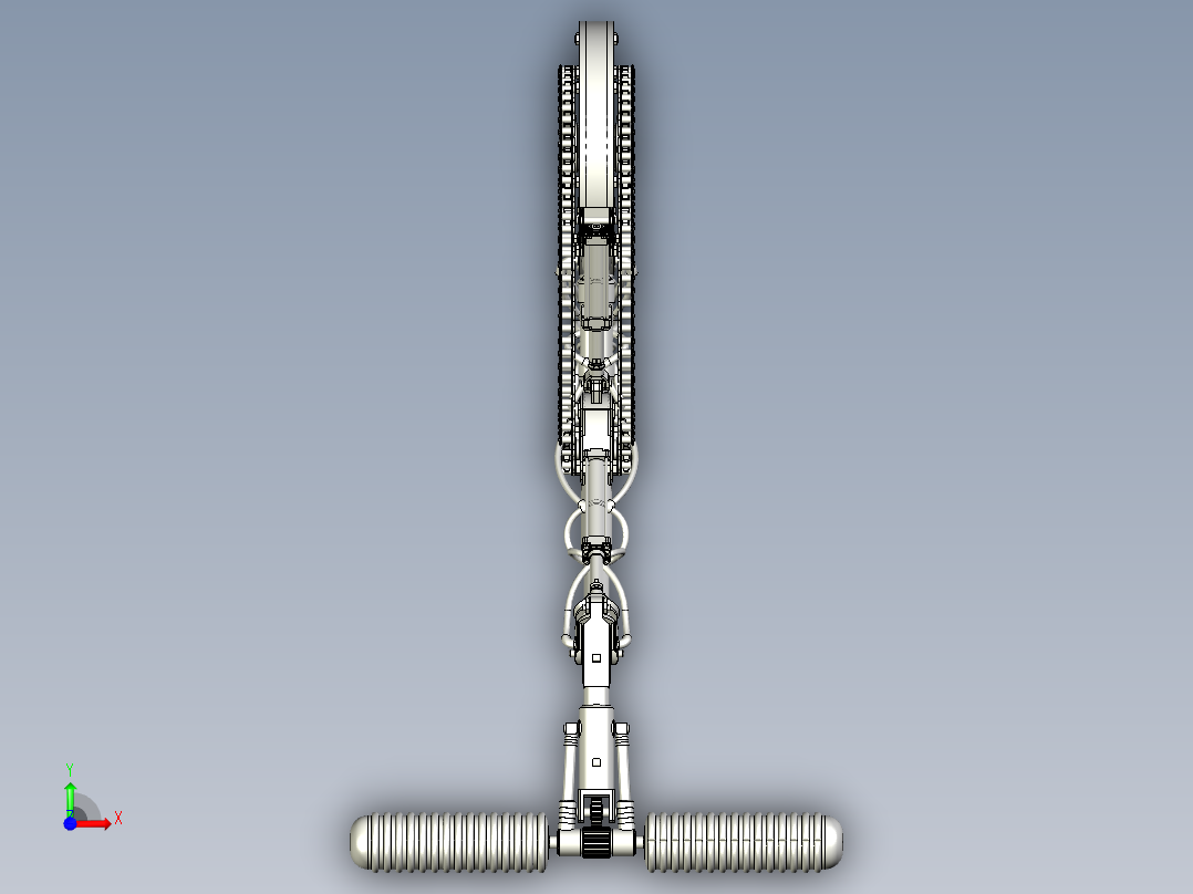 收拉老人拐轮辅助神器前视图