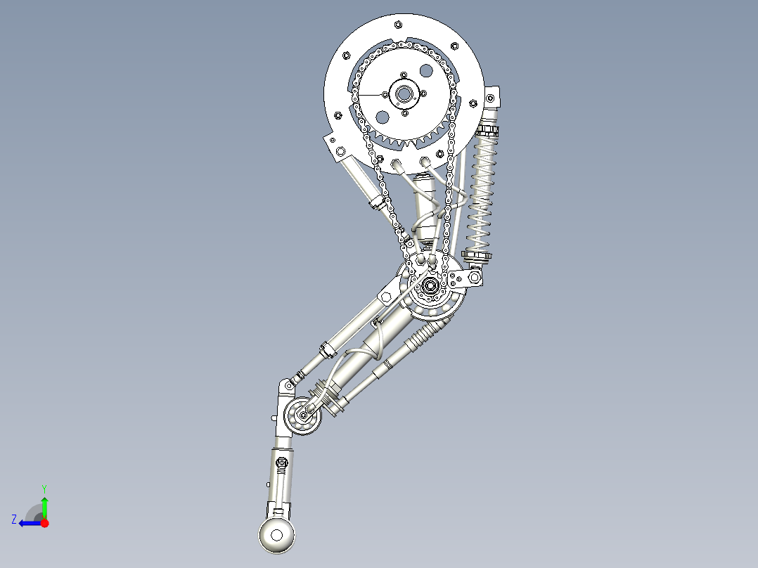 收拉老人拐轮辅助神器右视图