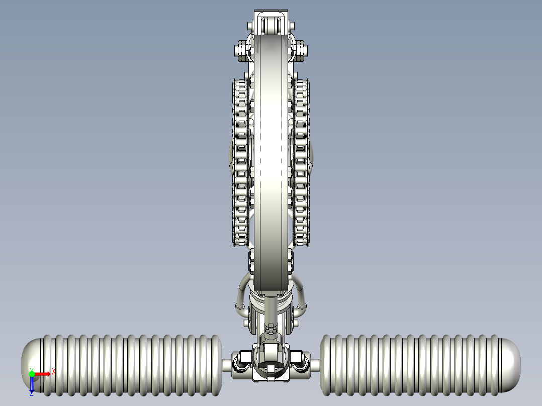 收拉老人拐轮辅助神器俯视图