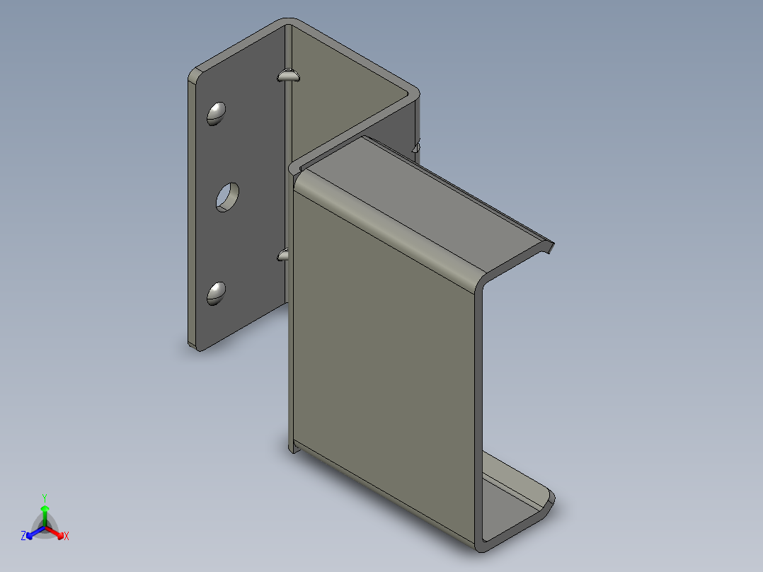 流利条定位器60AS-平接头1正等轴测图