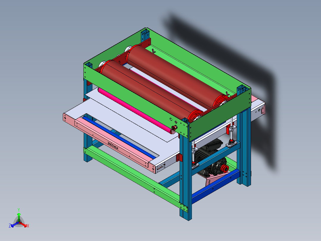 A2004302-zm-960双鼓砂光机正等轴测图