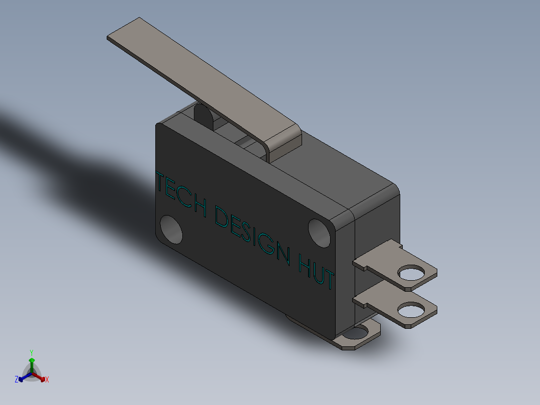 微动开关、开关(8)正等轴测图
