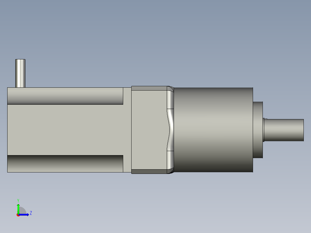400W电机减速机总装左视图