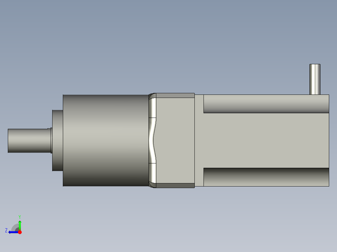 400W电机减速机总装右视图