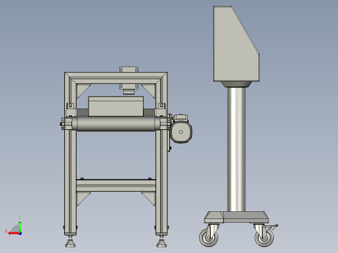 包装纸箱传送管理装置后视图