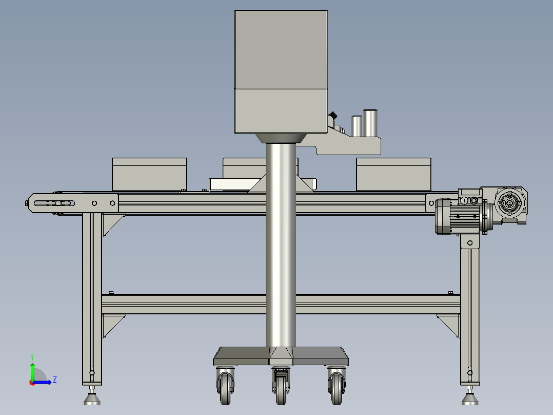 包装纸箱传送管理装置左视图