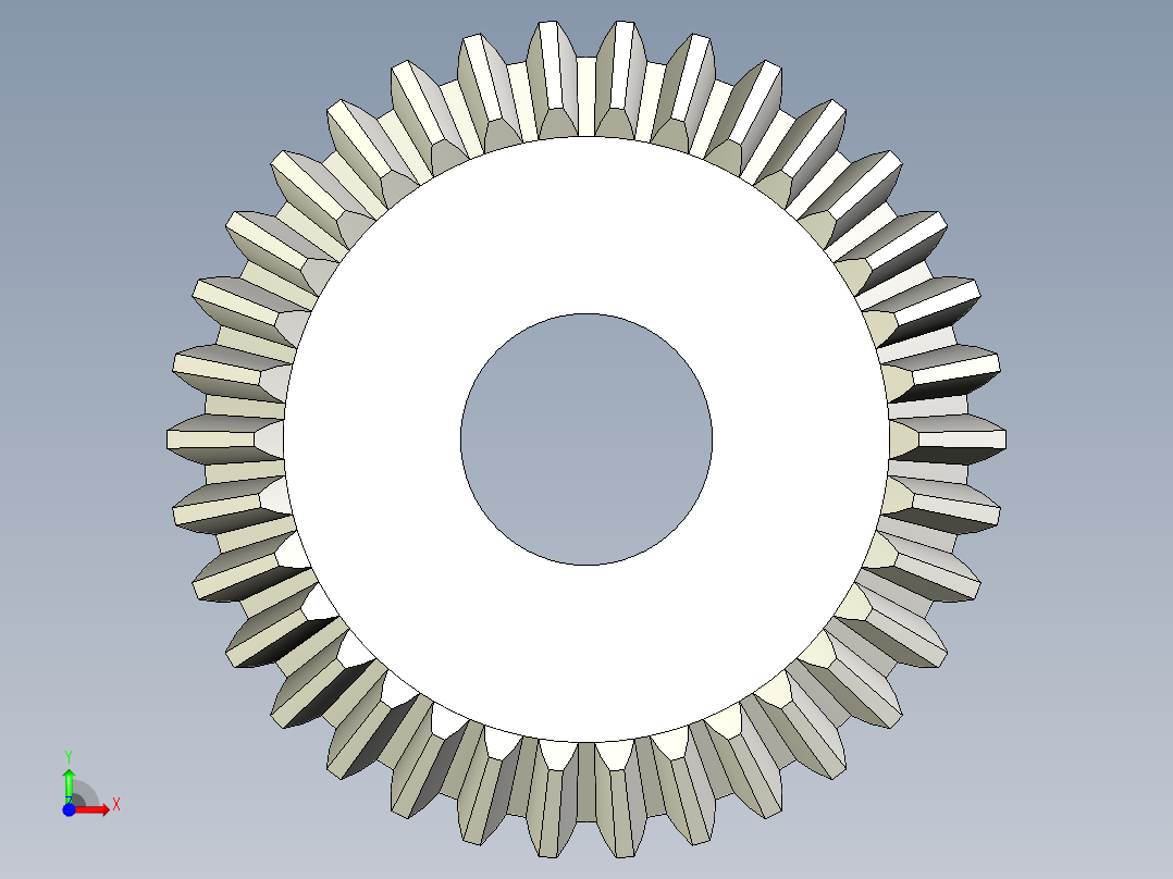 A0004032-34齿锥齿轮前视图