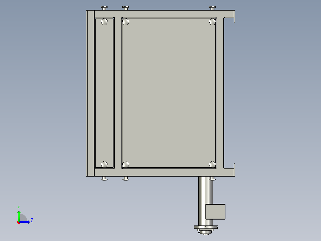 计量斗的豆类定量供给左视图