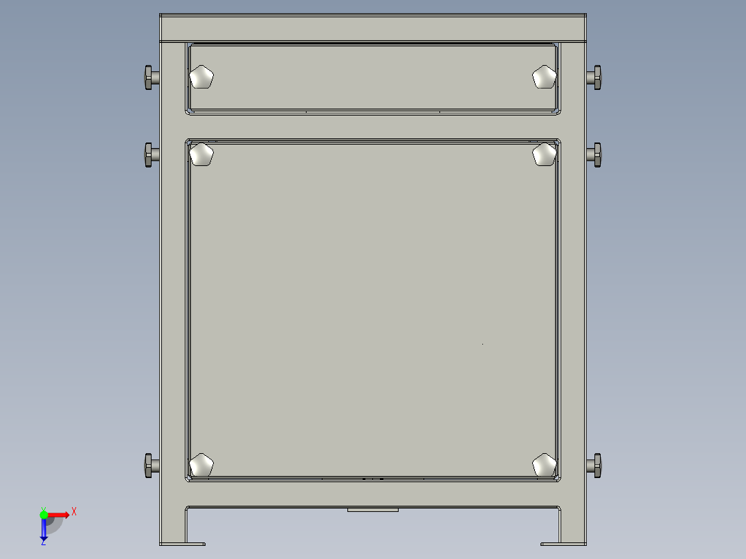 计量斗的豆类定量供给俯视图