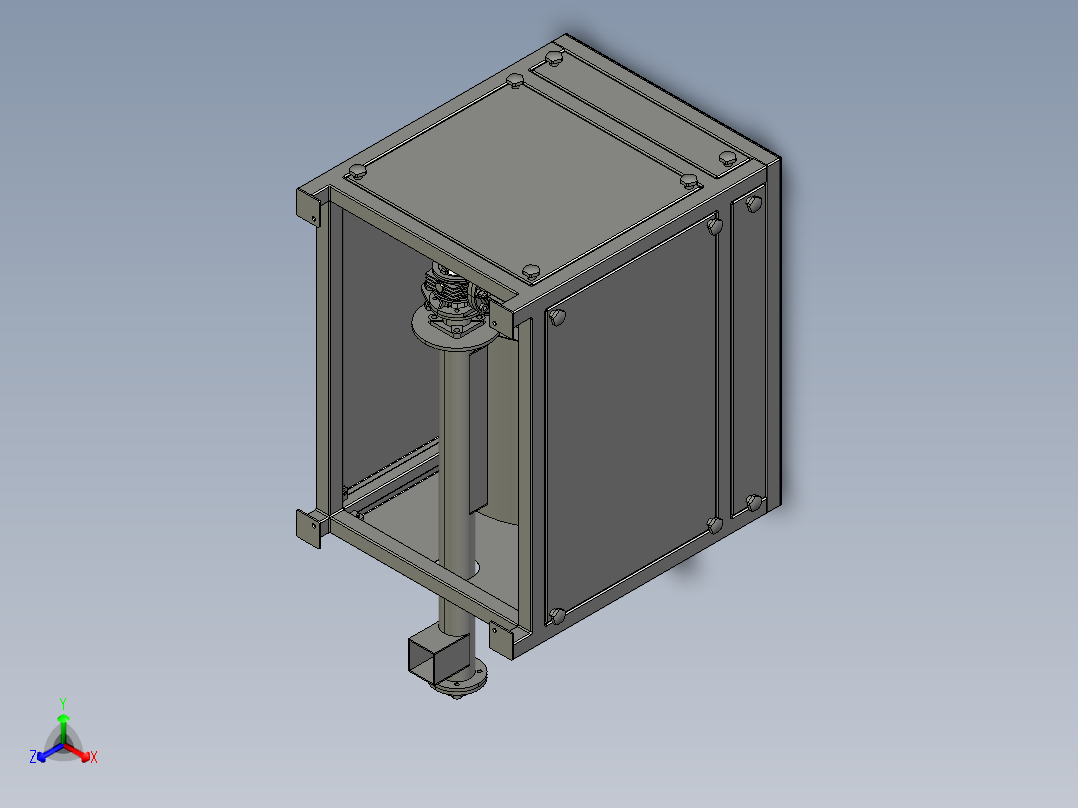 计量斗的豆类定量供给正等轴测图