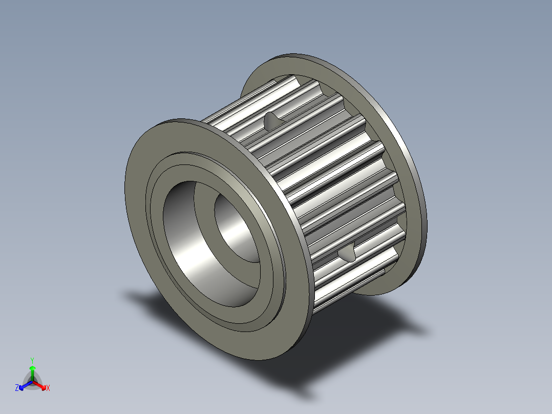 皮带轮-S5Mq07正等轴测图