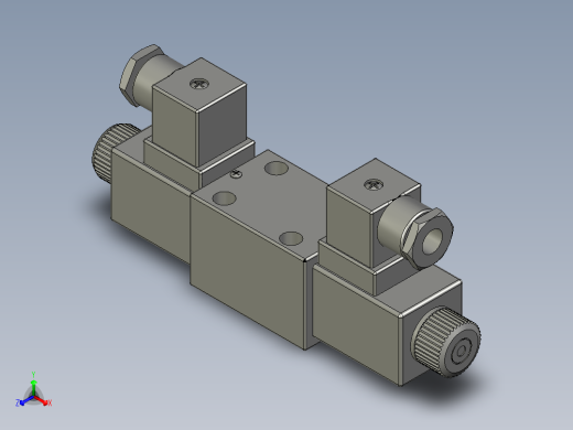 CQVP电磁阀02-3C6-A220V正等轴测缩略图