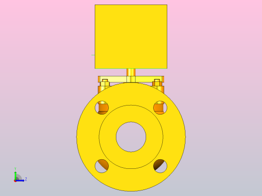 法兰连接球阀DN40左视缩略图