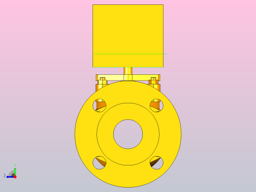 法兰连接球阀DN40右视缩略图
