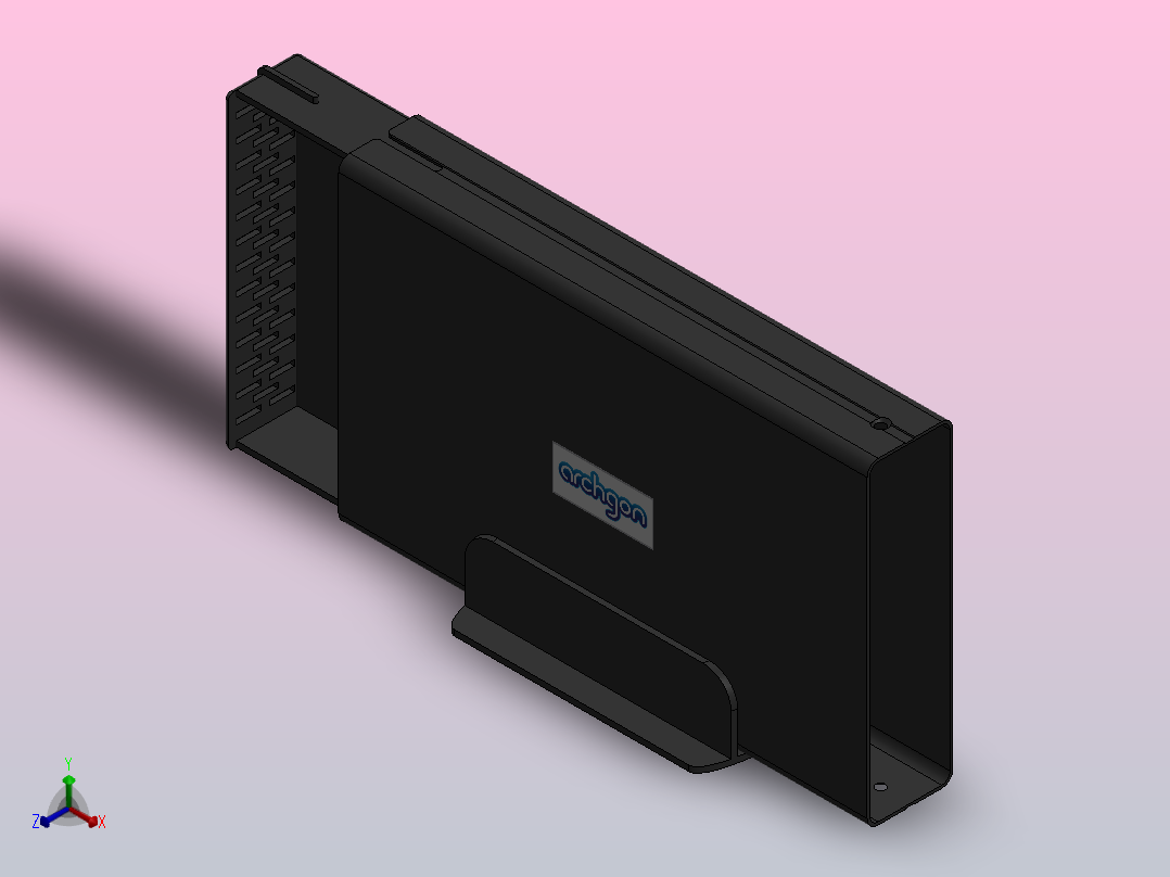 3.5英寸硬盘盒正等轴测图