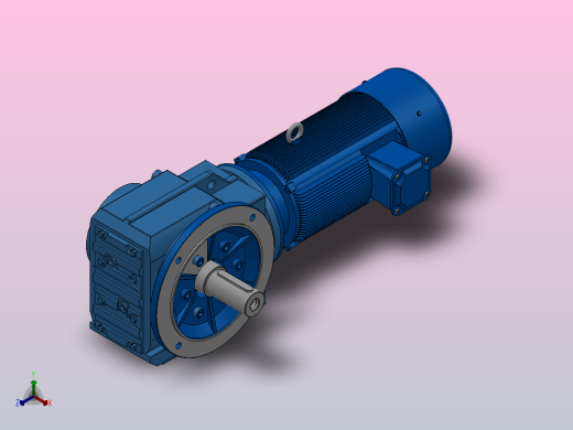 KF77法兰轴伸式安装螺旋锥齿轮减速机KF77-YBE0.75-6P-135.28-M1-0°-A