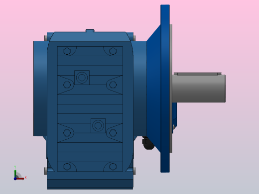 KF77法兰轴伸式安装螺旋锥齿轮减速机KF77-YBE0.75-6P-135.28-M1-0°-A前视缩略图
