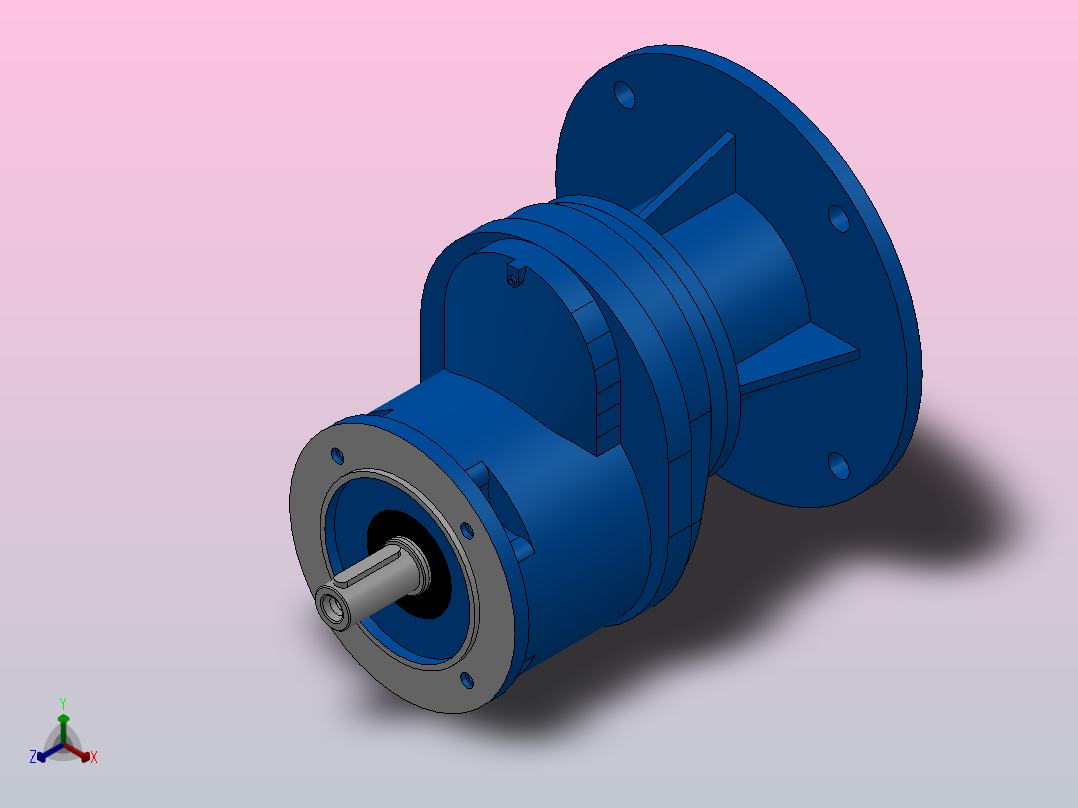 RXF67ZP斜齿轮减速机RXF67-1.6-M1-P100-Φ160主视图