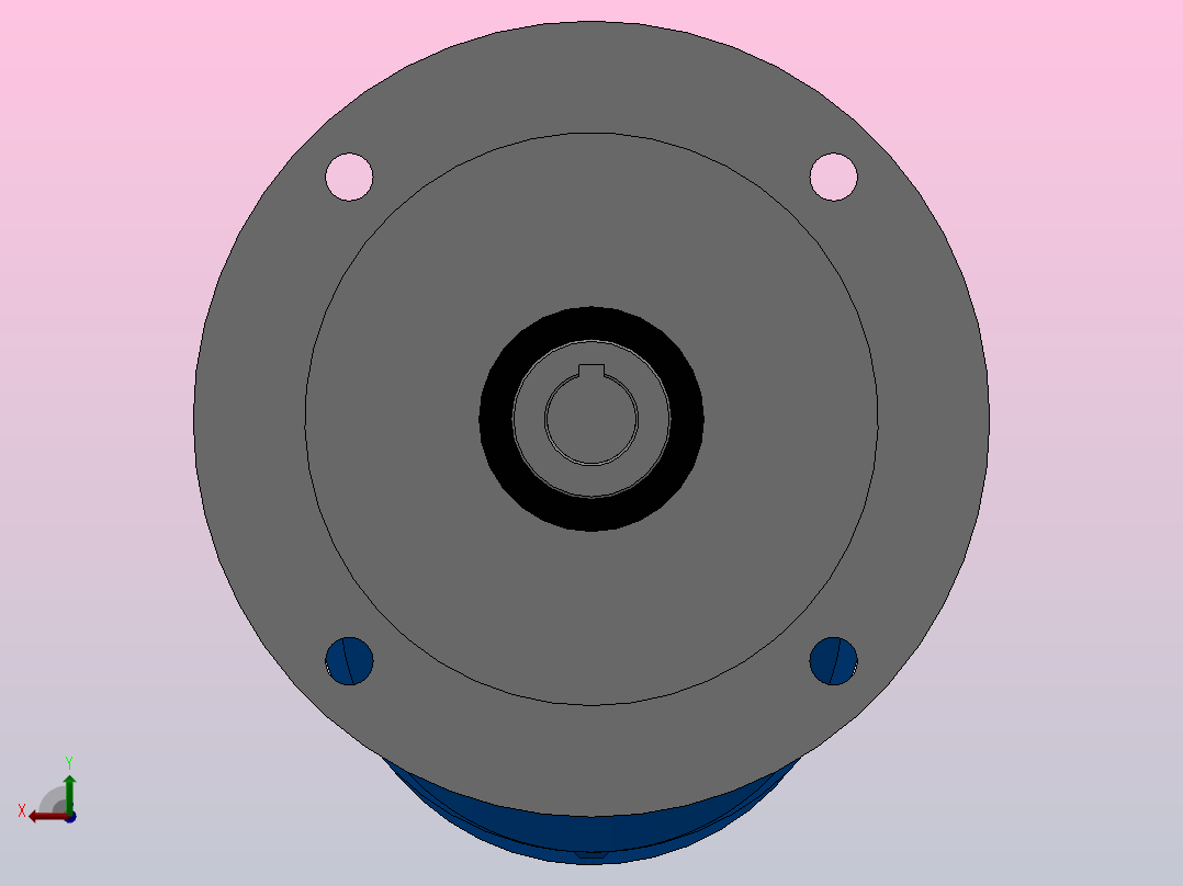 RXF67ZP斜齿轮减速机RXF67-1.6-M1-P100-Φ160后视图