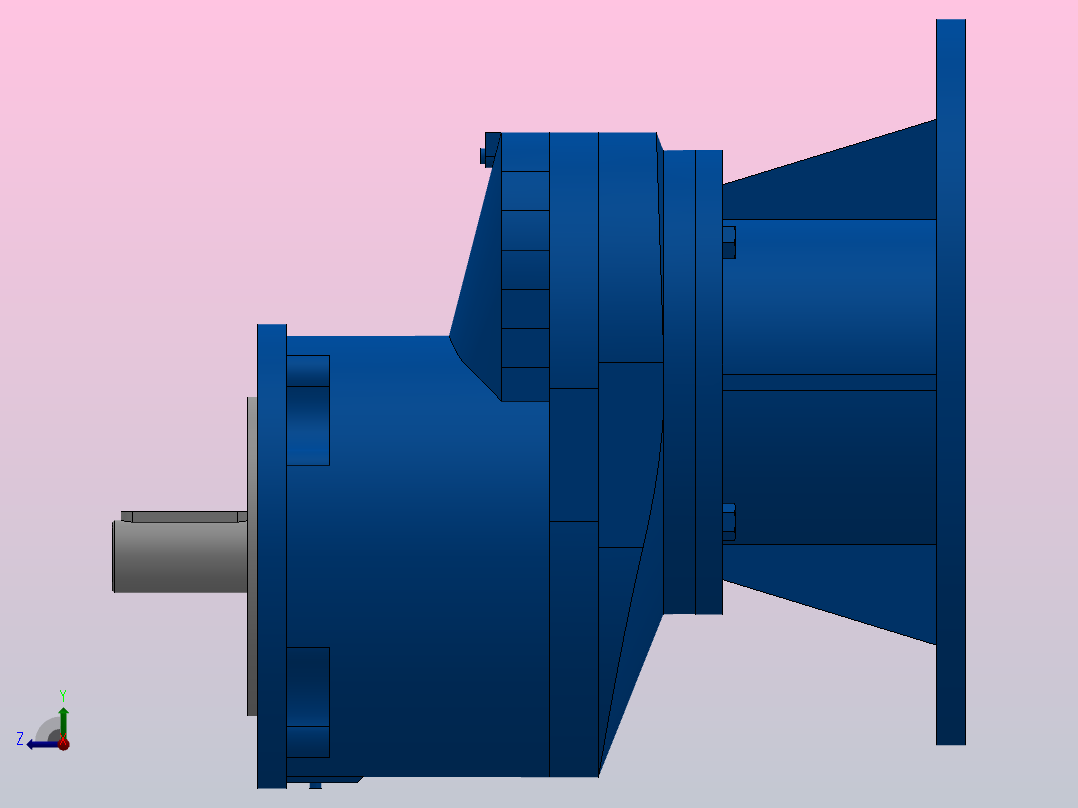 RXF67ZP斜齿轮减速机RXF67-1.6-M1-P100-Φ160右视图