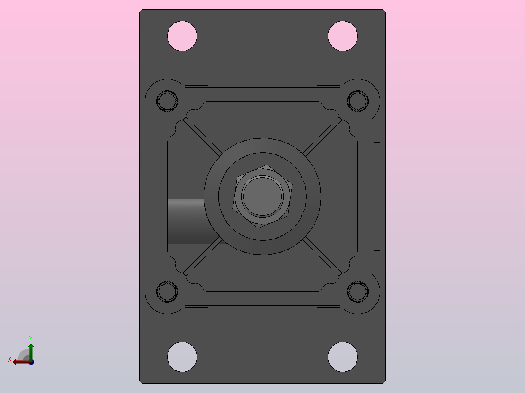 SED双轴复动型气缸SED 100×100-S后视图