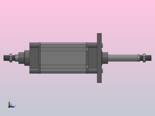 SED双轴复动型气缸SED 100×100-S左视缩略图