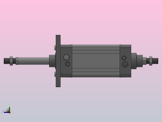 SED双轴复动型气缸SED 100×100-S右视缩略图