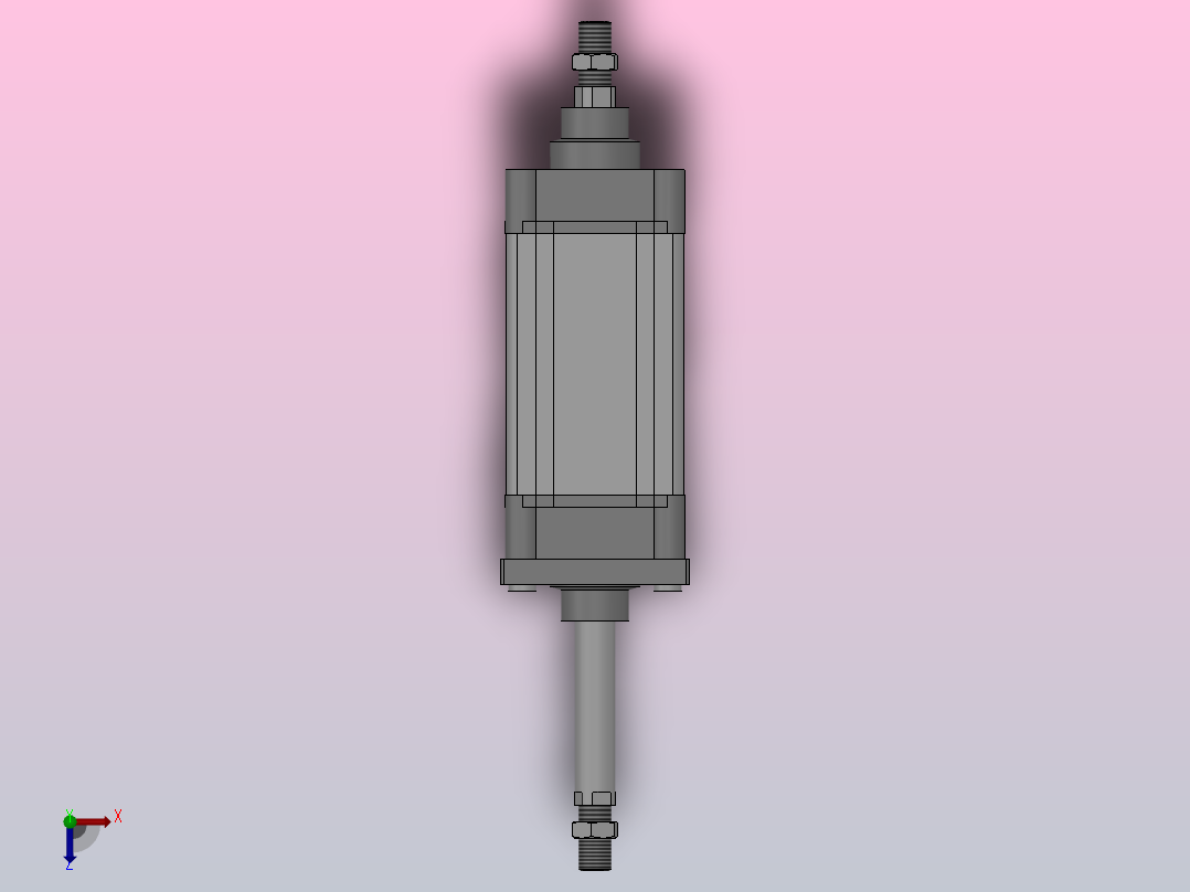 SED双轴复动型气缸SED 100×100-S俯视图