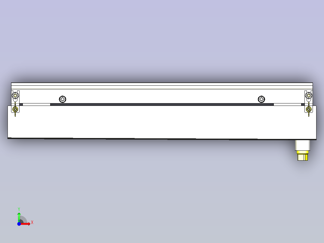 一款漏水回收槽3D图模型前视图