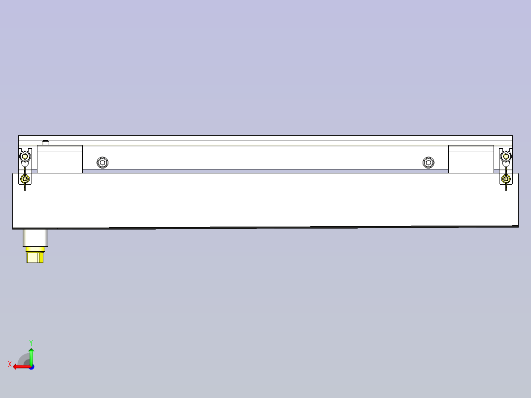 一款漏水回收槽3D图模型后视图