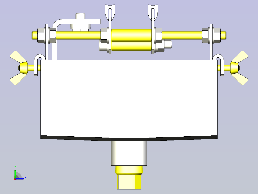 一款漏水回收槽3D图模型左视图