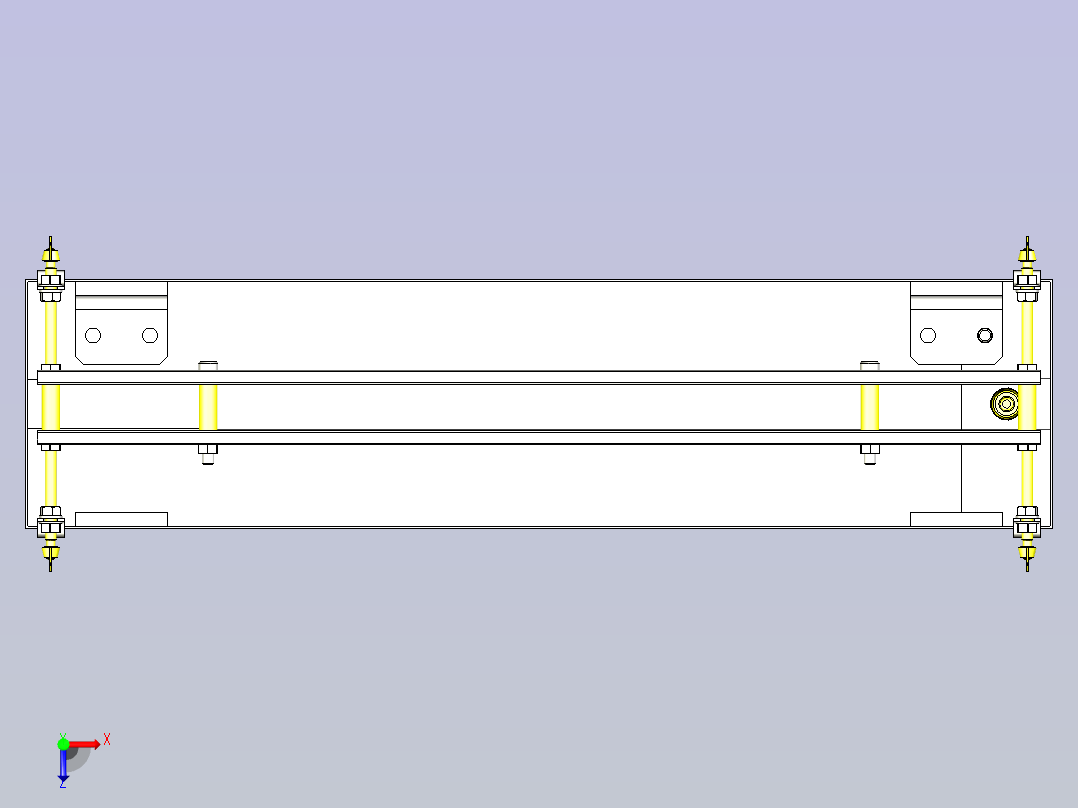 一款漏水回收槽3D图模型俯视图