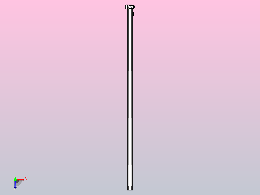 皮带直线轴半封闭可选导轨TPA-HNB-105D-90-L2700-RU-C-P20-N3俯视图