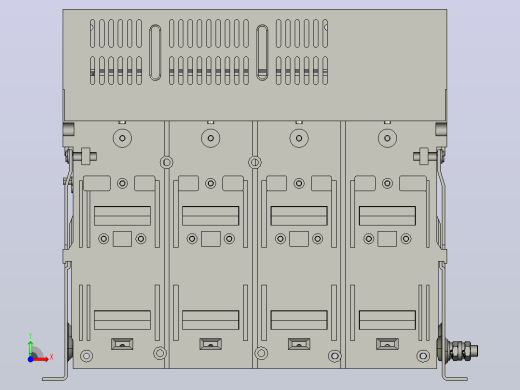 NA1-2000X-630-4P固定万能式断路器三维模型202208前视缩略图
