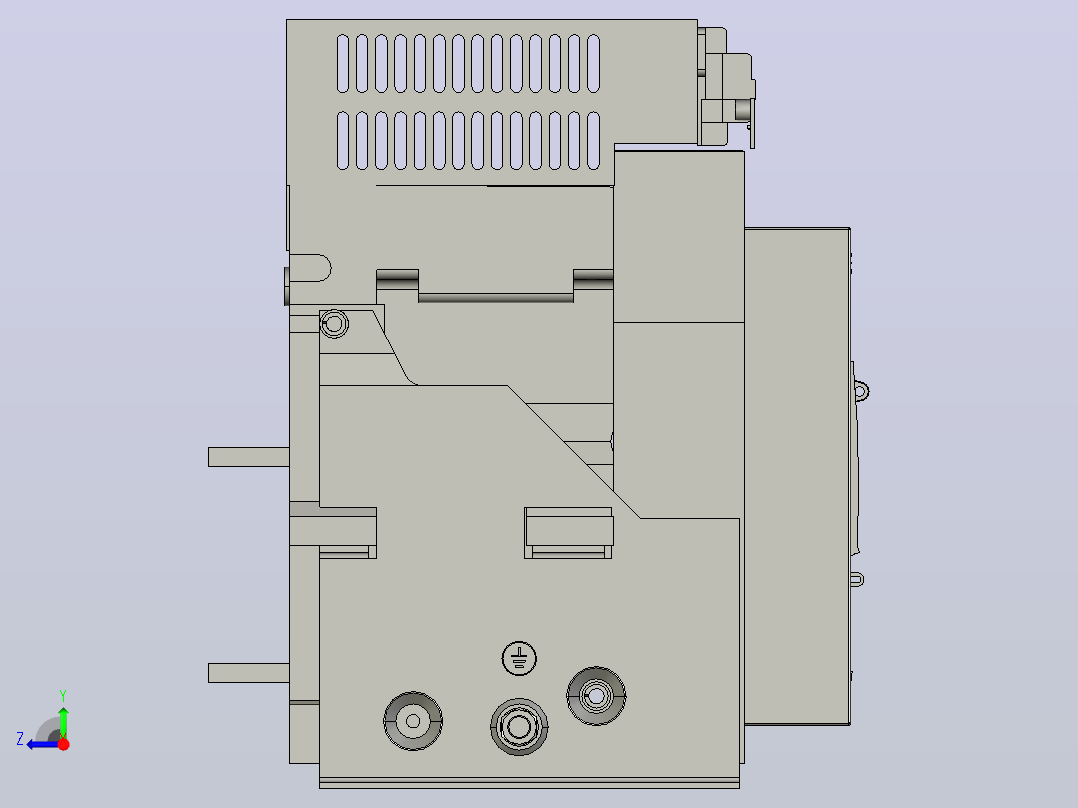 NA1-2000X-630-4P固定万能式断路器三维模型202208右视图