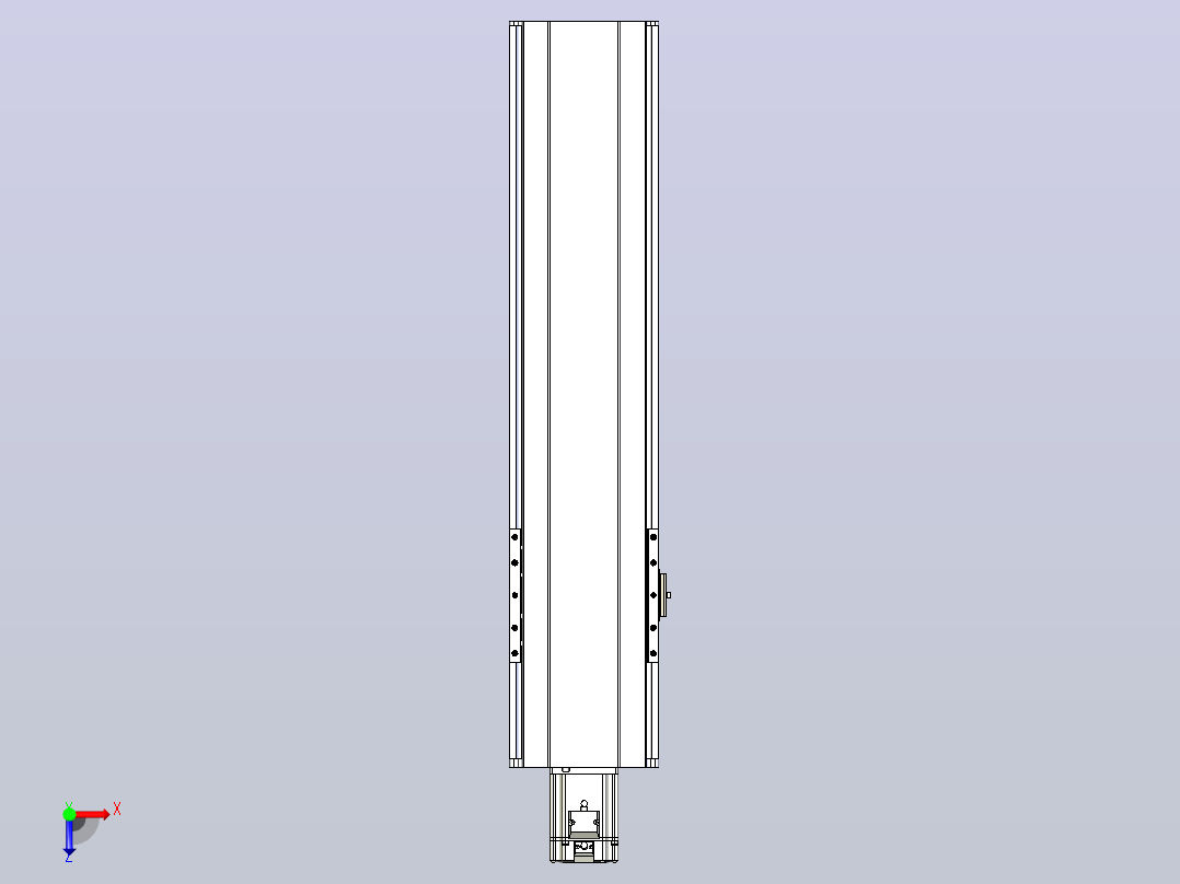 日规模组半封闭丝杆TPA-HNR-175D-2510C-L550-M-Y-P75-N3俯视图