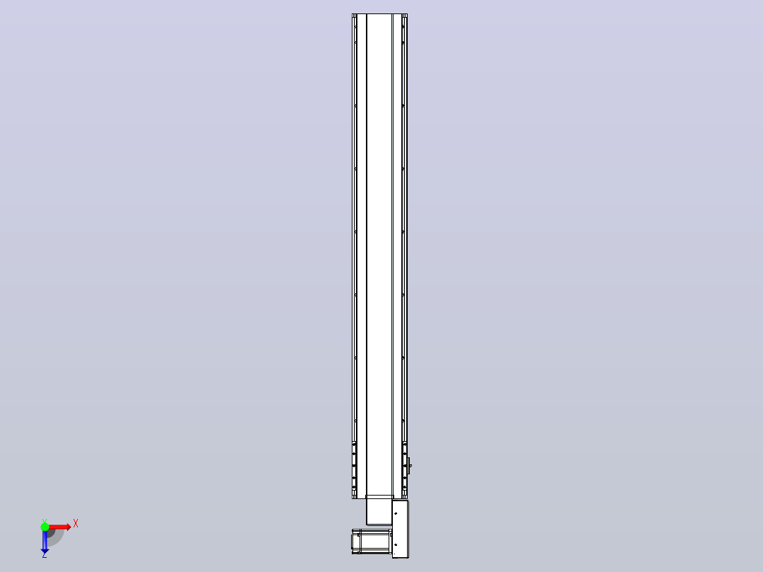 皮带直线轴半封闭可选导轨TPA-HNB-175D-140-L1250-MR-C-P75-N3俯视图