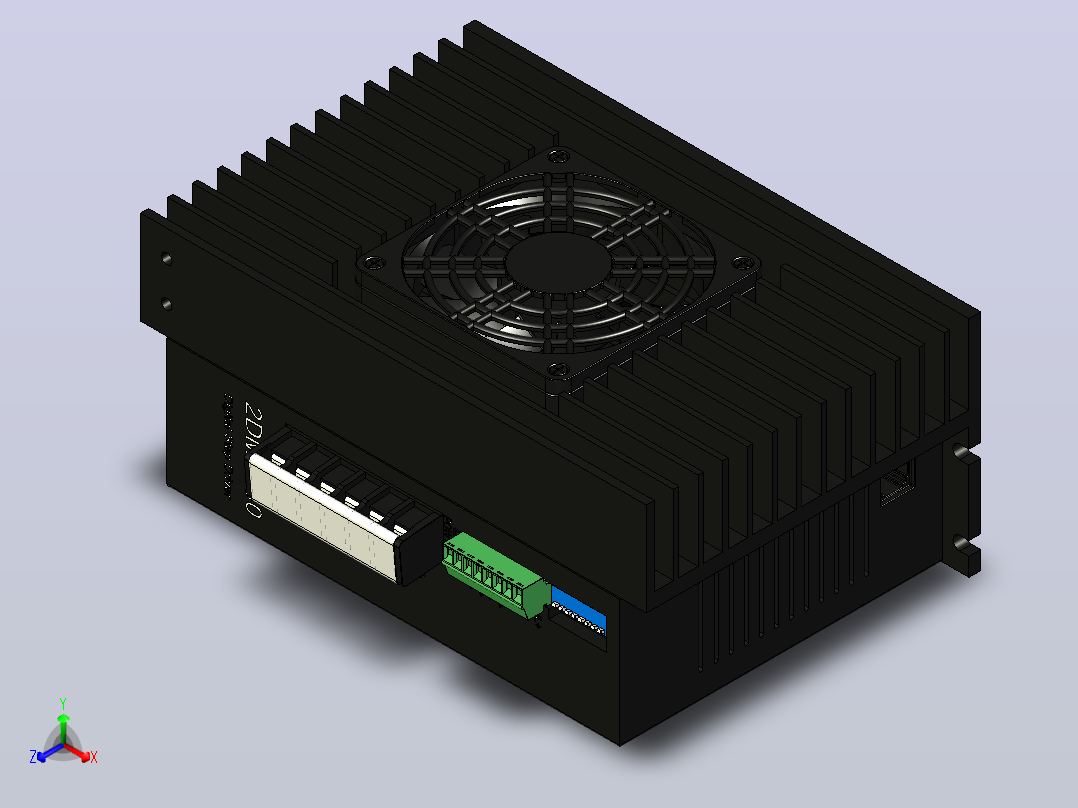 2DM2280是一款两相数字步进驱动器，采用最新的32位DSP控制技术主视图