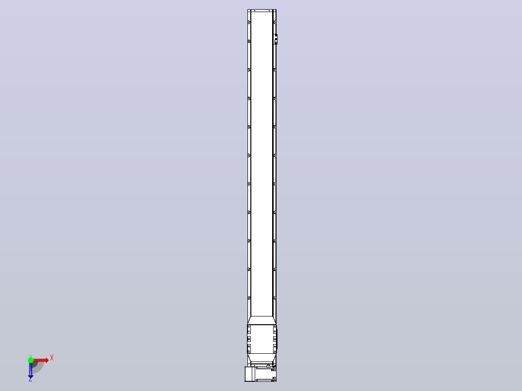 机器人皮带驱动直线轴TPA-GCB-150-P80-L1550-LU-M75-N3俯视图