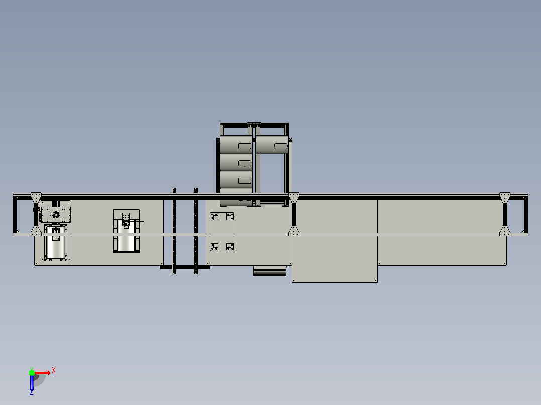 电加热器装配线俯视图