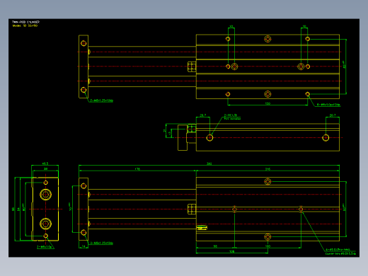 双轴气缸2D-TD32x150缩略图