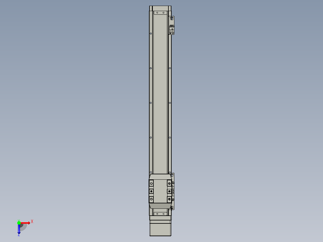 滚珠丝杠直线轴内置导轨TPA-GCR-65-1610C-L450-MP-M40-N3俯视图