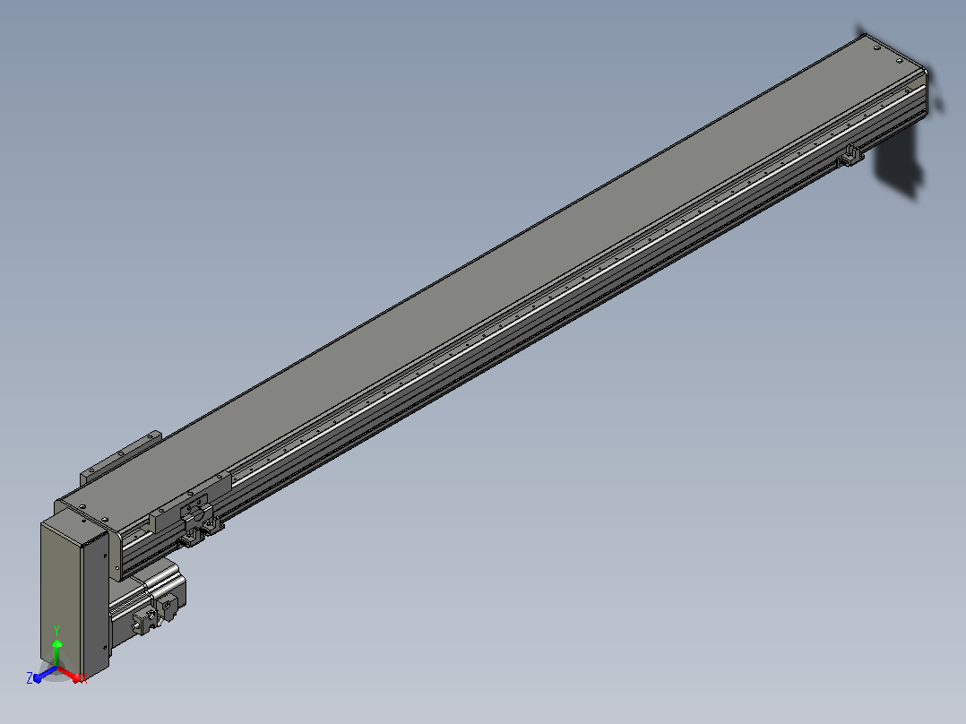 TE10D-L1000-B5-M4半密封丝杆模组滑台主视图