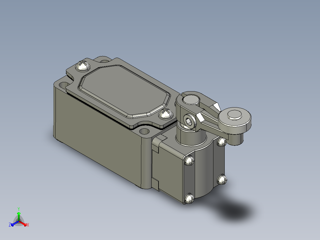 YBLX-K3_20S_B行程开关三维模型202104正等轴测图