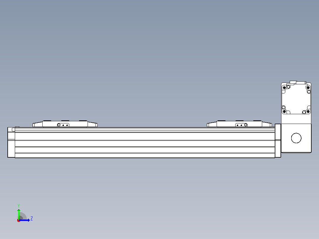 皮带直线轴双滑块型TPA-GCBS-80-P60-L100-RU-M20-N3左视图