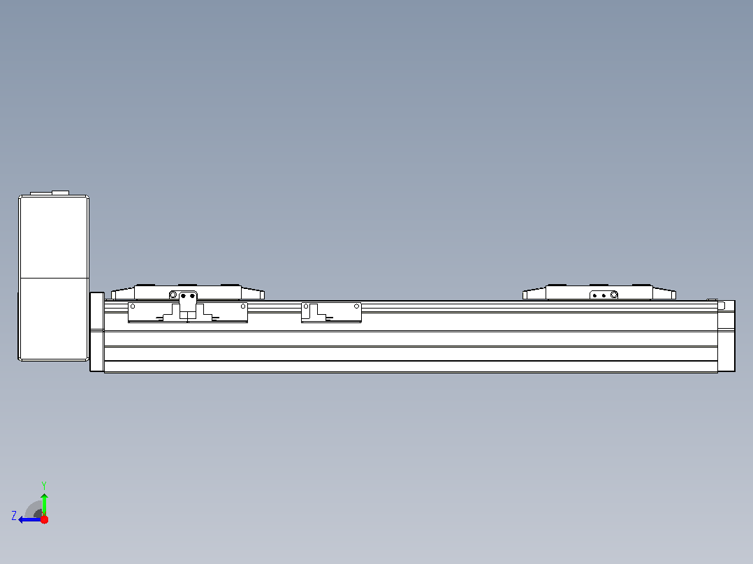 皮带直线轴双滑块型TPA-GCBS-80-P60-L100-RU-M20-N3右视图