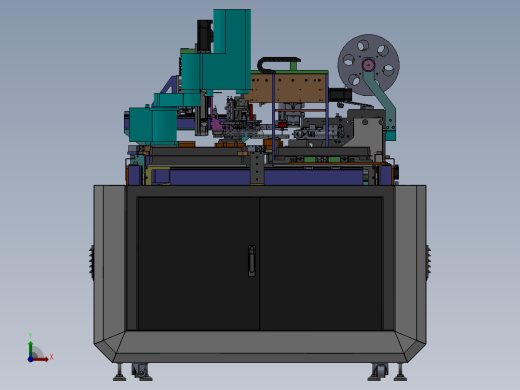 全自动上料贴膜组装一体机sw18可编辑前视缩略图