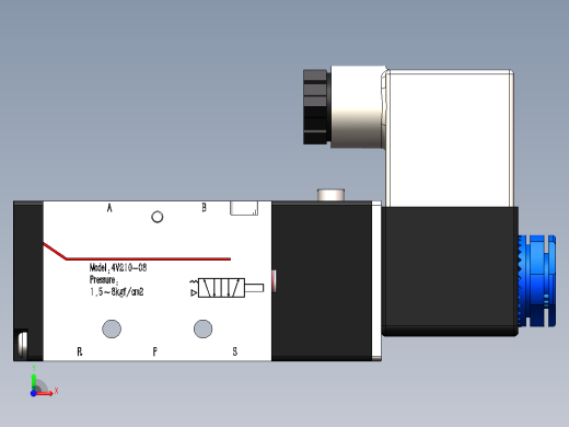 电磁阀4V210-08前视缩略图