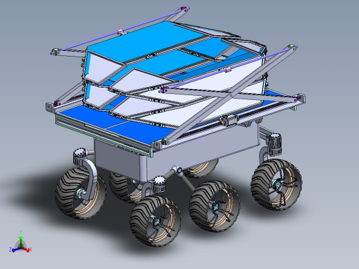 SURYA-PAAN折叠型月球车火星车3D数模图纸 Solidworks设计