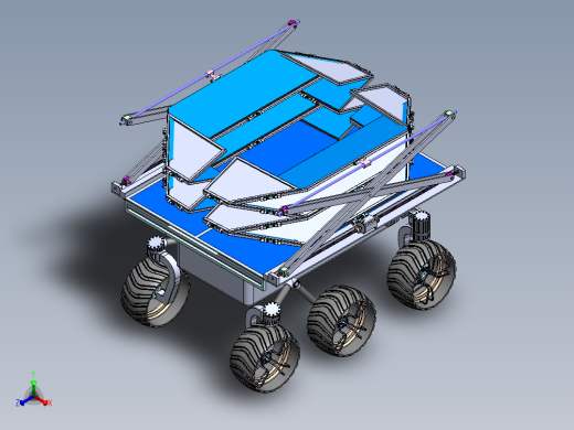 SURYA-PAAN折叠型月球车火星车3D数模图纸 Solidworks设计正等轴测缩略图